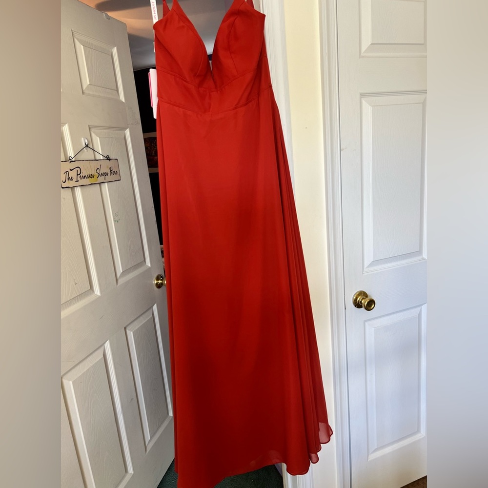 JJ’s House Vermillion bridesmaid dress